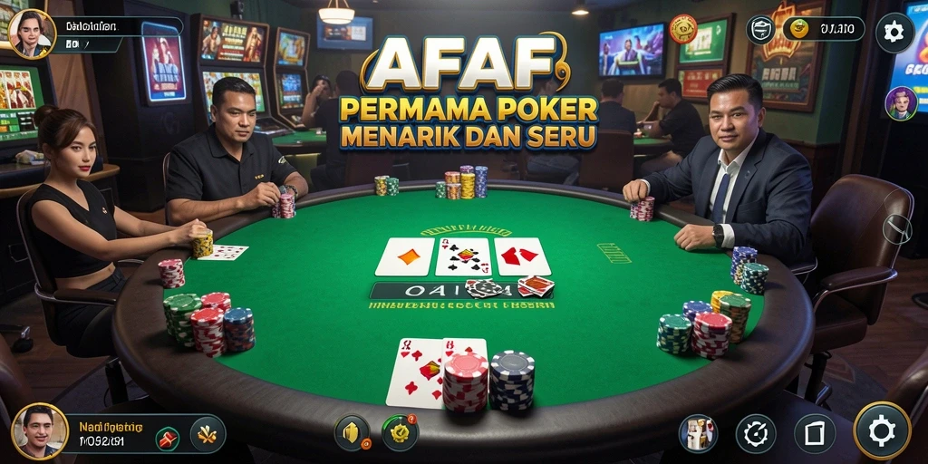 Tampilan gameplay poker AFAF yang mendebarkan dan interaktif.