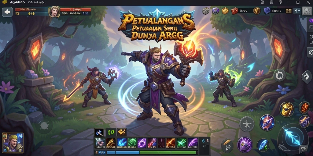Tampilan menarik dari gameplay ARPG dalam AGAM66.