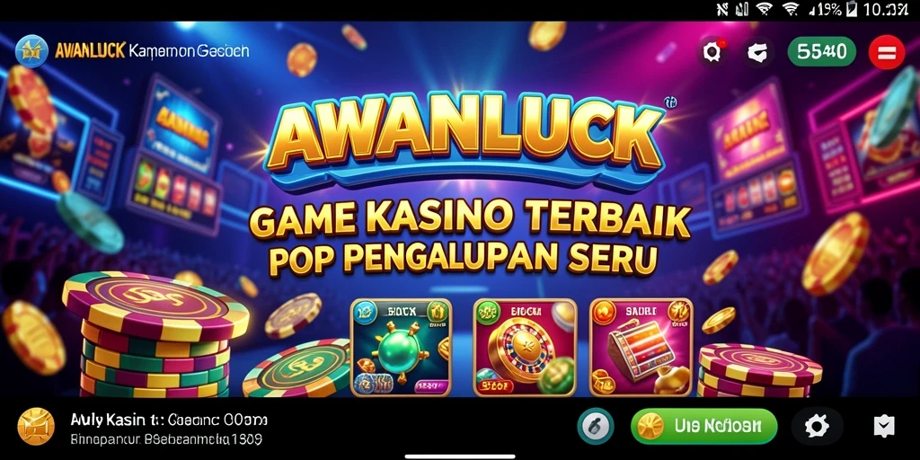 Screenshot AWANLUCK menampilkan gameplay Kasino yang seru dan menawan.