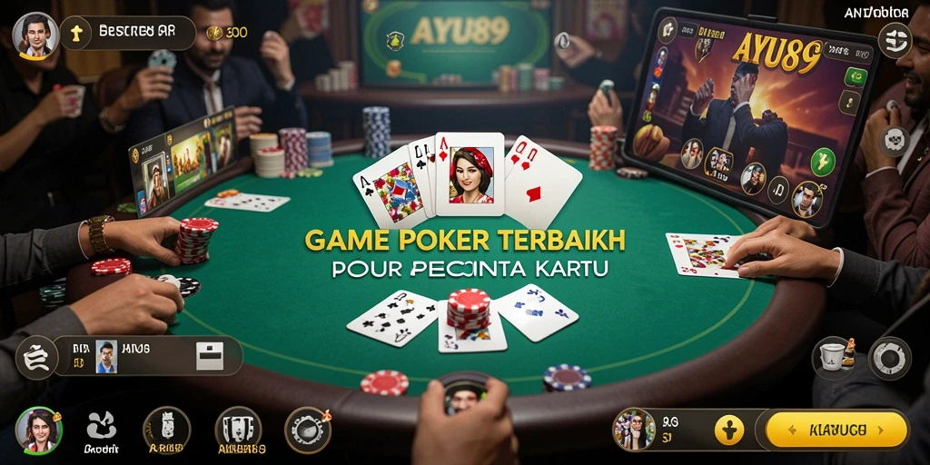 Tampilan menarik dari gameplay poker AYU89 yang mengasyikkan.