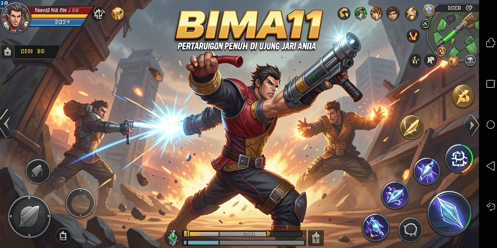 Screenshot BIMA11 menampilkan aksi pertarungan yang mendebarkan dan dramatis.