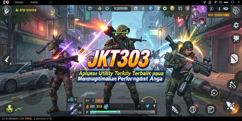 Tangkapan layar utama JKT303 menampilkan fitur optimasi memori.