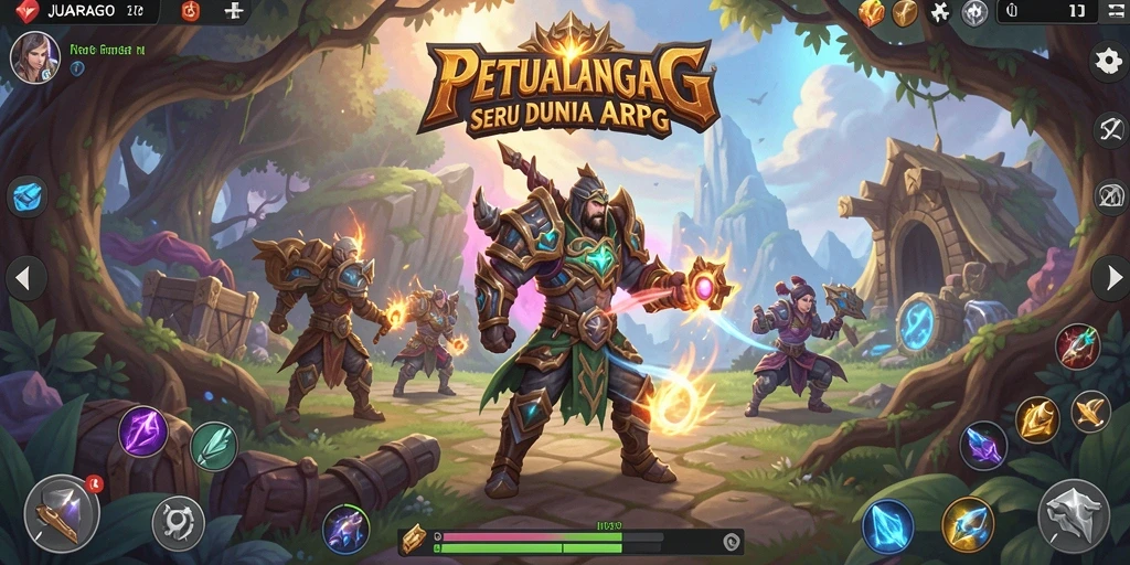 Tampilan seru gameplay ARPG di JUARAGO yang penuh aksi.