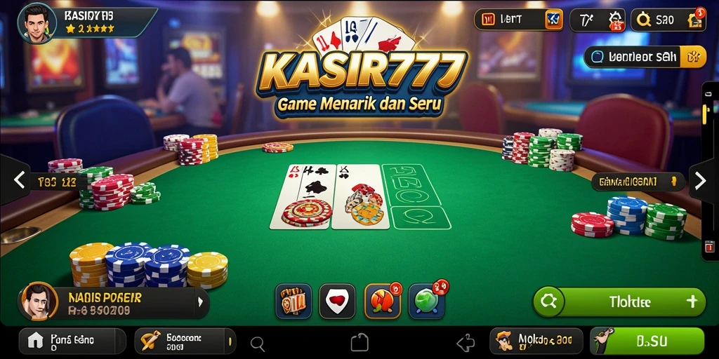 Tampilan gameplay seru dari KASIR777 saat bermain poker online.