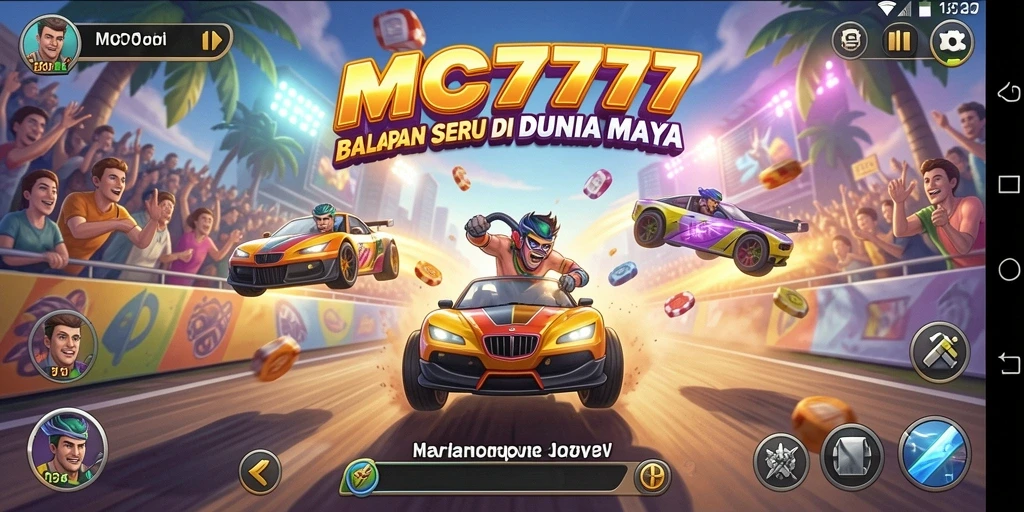 Gameplay menegangkan dalam balapan mobil di MC777.