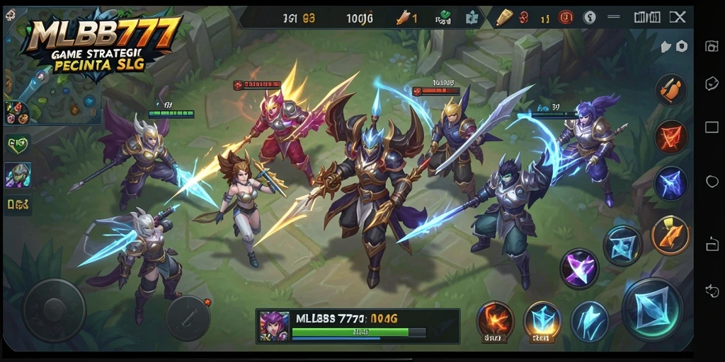 Gameplay memukau dari MLBB777 yang menggambarkan strategi pertarungan.