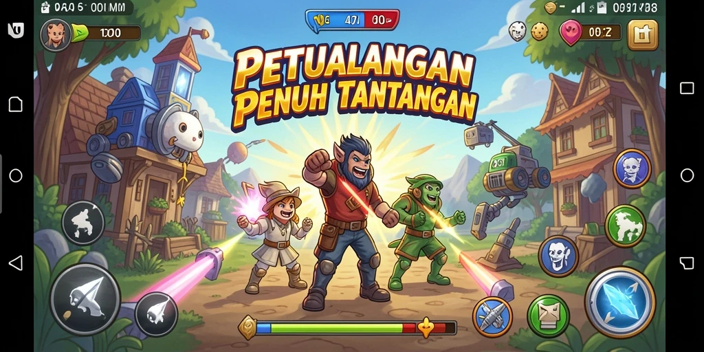 Menampilkan gameplay menegangkan dalam N06 yang penuh warna.