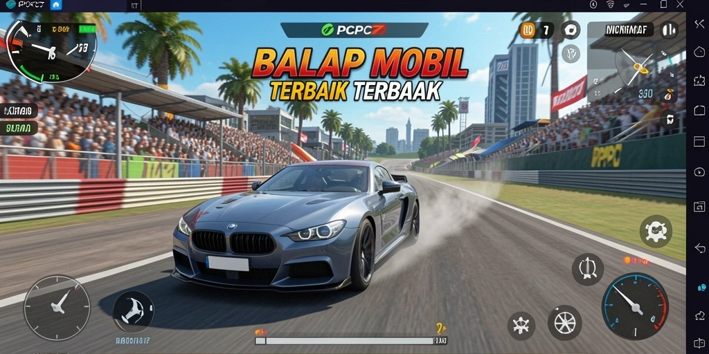 Gameplay balap mobil yang mendebarkan dan memacu adrenalin.