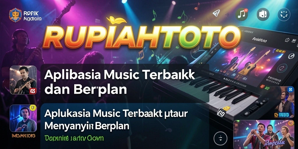 Tampilan antarmuka aplikasi RUPIAHTOTO dengan permainan musik yang interaktif.