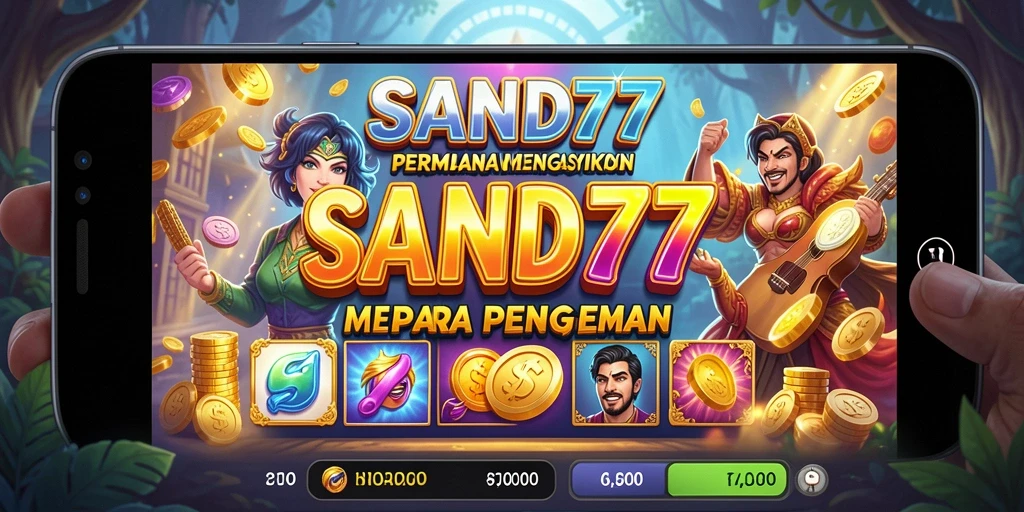 Screenshot <strong>SAND77</strong> menampilkan gameplay slot yang mendebarkan dan interaktif.