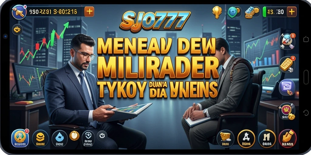 Tangkapan layar gameplay SJO777 menampilkan pengelolaan bisnis yang seru.