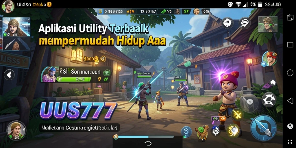 Tampilan utama UUS777 dengan berbagai fitur utilitas yang bermanfaat.